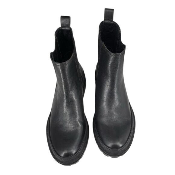 Lucky Brand Emali Chelsea Boots Leather Lug Sole Platform Size 8 Women Bikercore - Picture 6 of 11